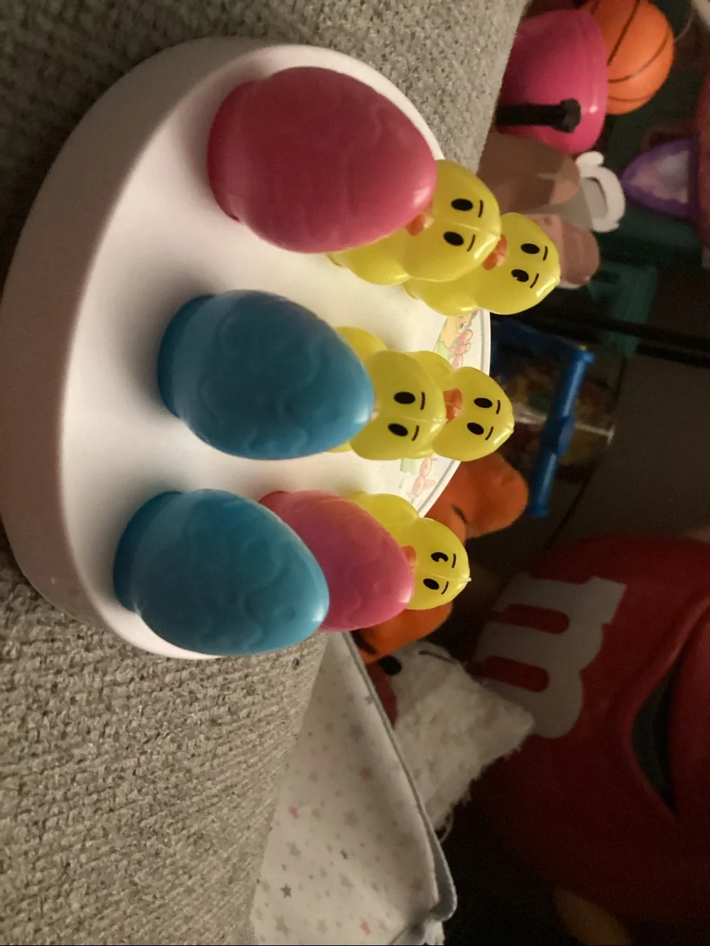 Kids Chick Tic Tac Toe Game - Yellow, Pink & Blue